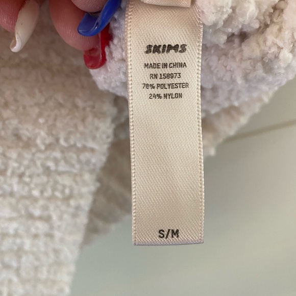 Skims Cozy Short Set Sz S/M in Bone - Picture 11 of 15